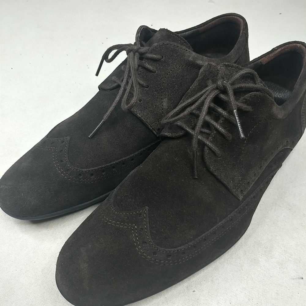 MINELLI Wingtip oxford Leather black Nubuck womens